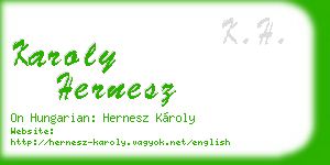 karoly hernesz business card