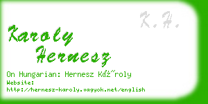 karoly hernesz business card